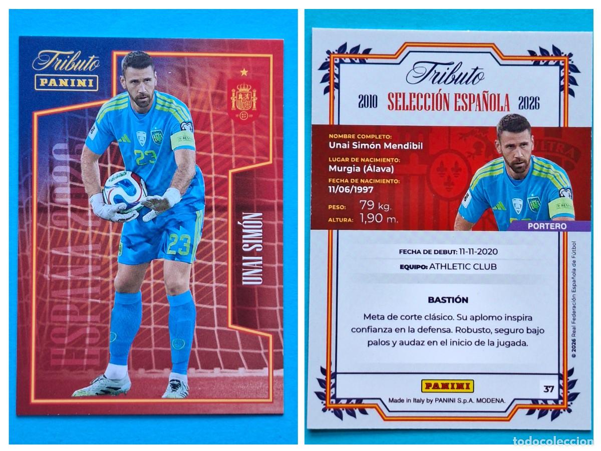 Cromos de F&uacute;tbol: #37 UNAI SIM&Oacute;N (La Roja) - TRIBUTO Selecci&oacute;n ESPA&Ntilde;OLA 2010-2026 Panini Card SPAIN