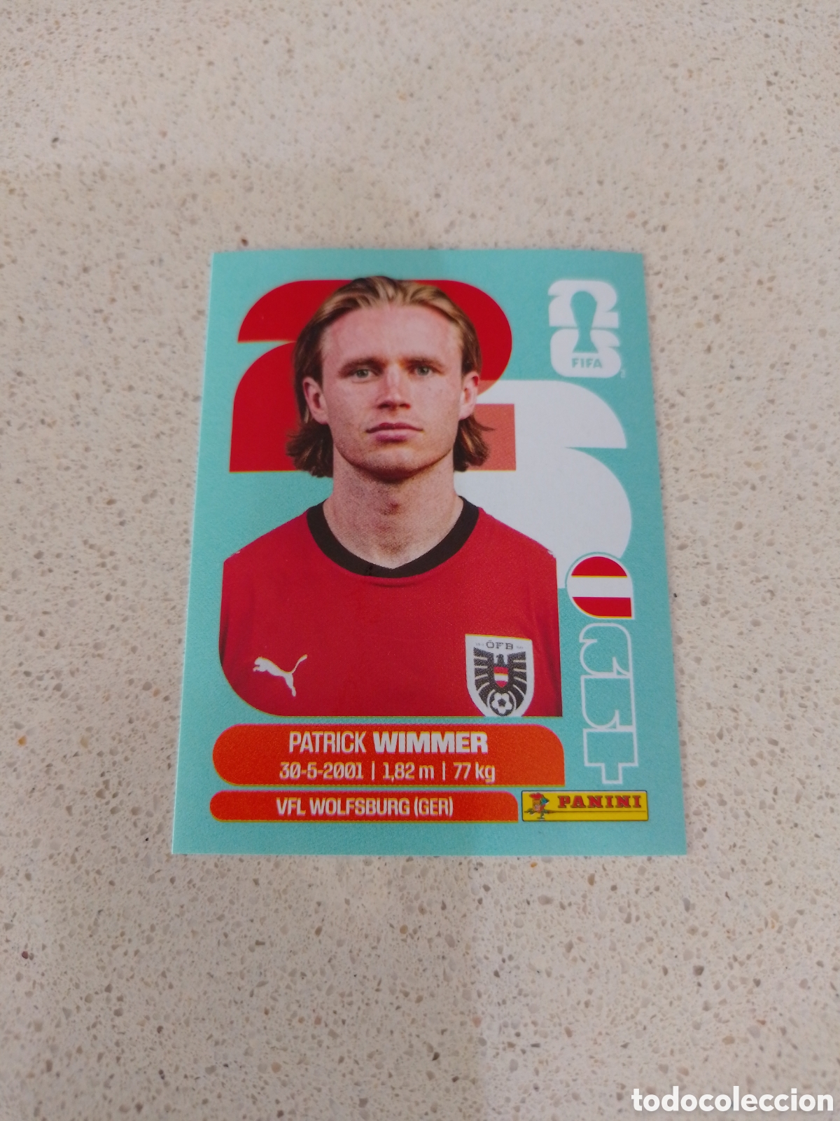 Cromos de F&uacute;tbol: CROMO NUMERO 17 WIMMER AUSTRIA. MUNDIAL 2026. PANINI.