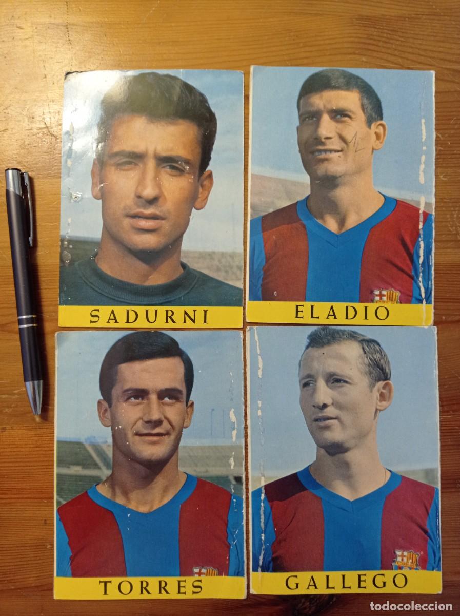 Cromos de F&uacute;tbol: 4 postales Barcelona Foto Segu&iacute; 70 71 Sadurn&iacute; Eladio Torres Gallego