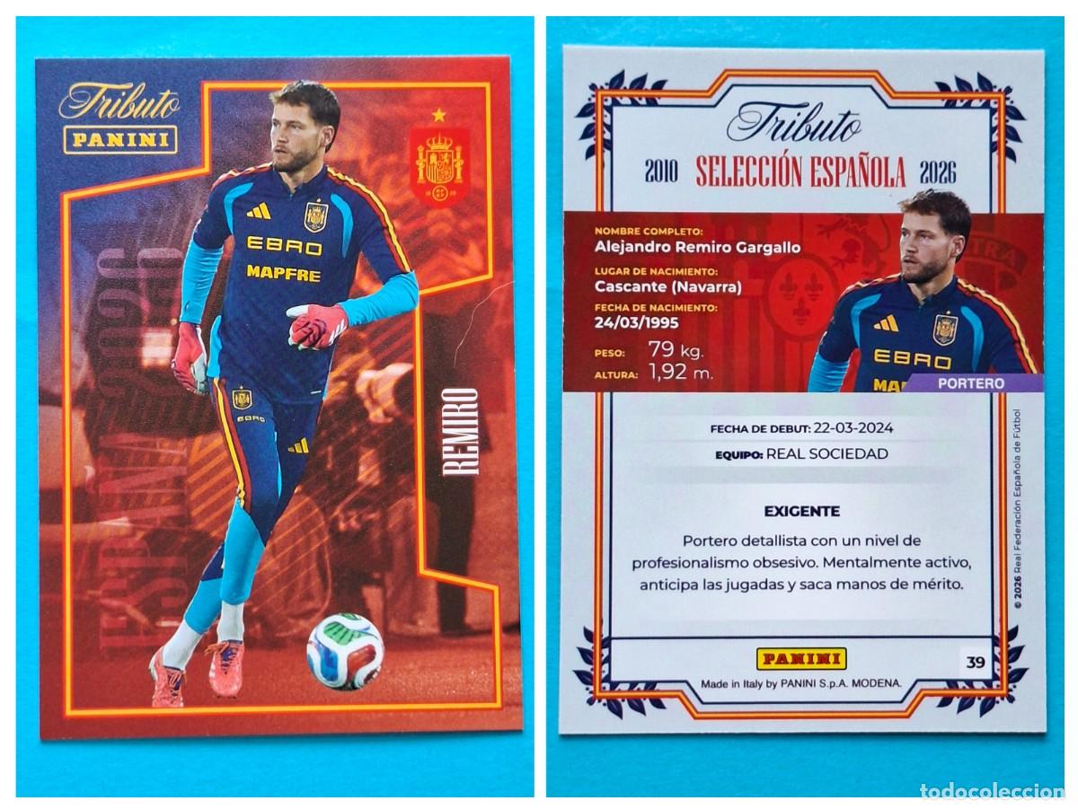 Cromos de F&uacute;tbol: #39 REMIRO (La Roja) - TRIBUTO Selecci&oacute;n ESPA&Ntilde;OLA 2010-2026 Panini Card SPAIN