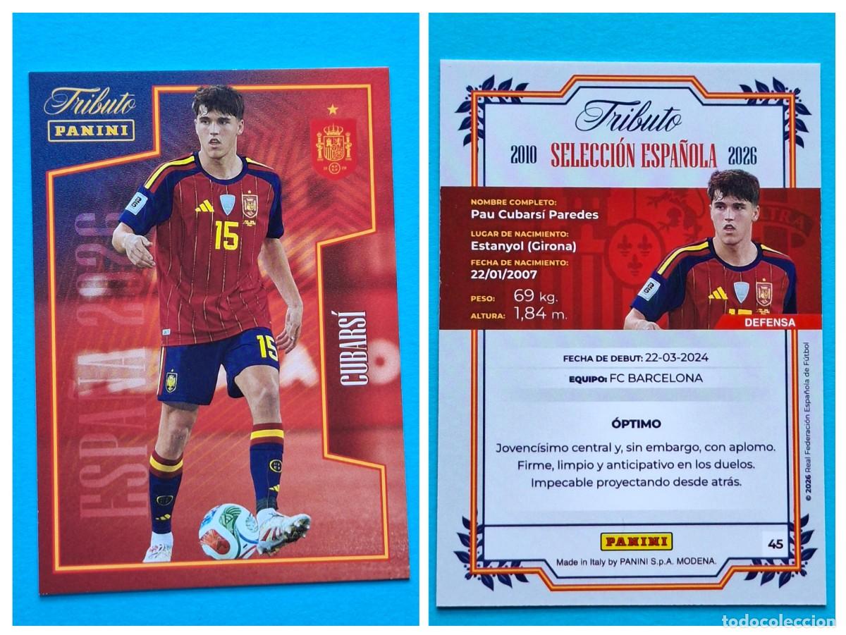 Cromos de F&uacute;tbol: #45 CUBARS&Iacute; (La Roja) - TRIBUTO Selecci&oacute;n ESPA&Ntilde;OLA 2010-2026 Panini Card SPAIN