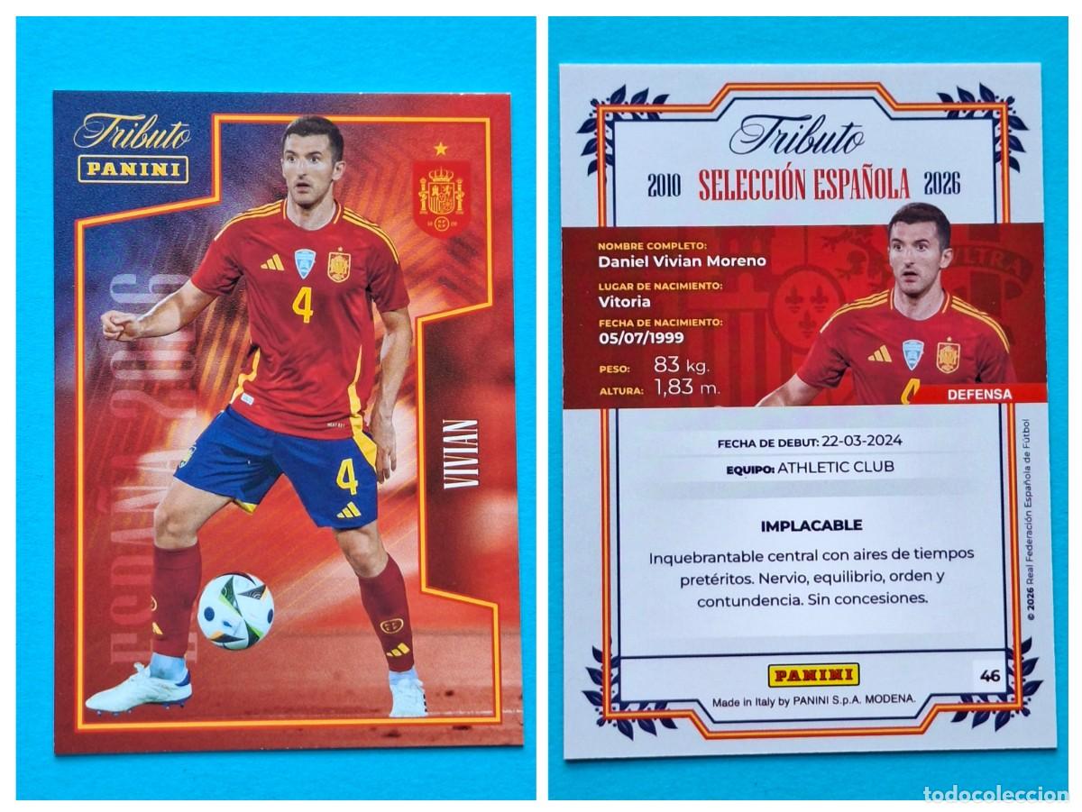 Cromos de F&uacute;tbol: #46 VIVIAN (La Roja) - TRIBUTO Selecci&oacute;n ESPA&Ntilde;OLA 2010-2026 Panini Card SPAIN