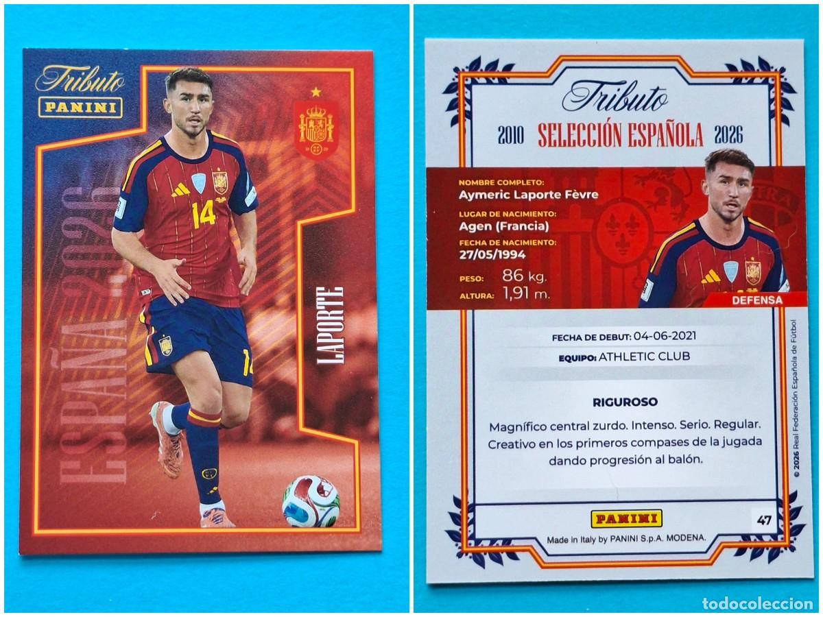 Cromos de F&uacute;tbol: #47 LAPORTE (La Roja) - TRIBUTO Selecci&oacute;n ESPA&Ntilde;OLA 2010-2026 Panini Card SPAIN