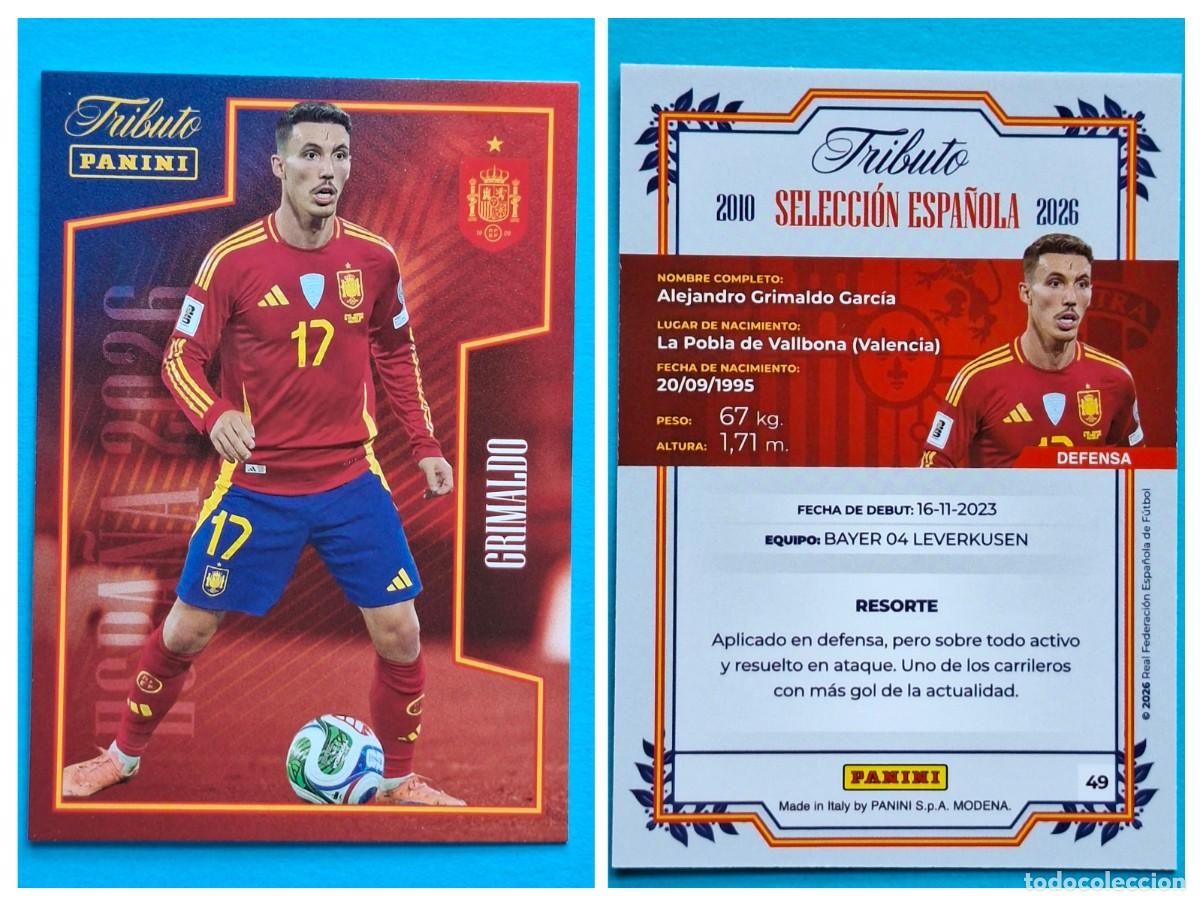 Cromos de F&uacute;tbol: #49 GRIMALDO (La Roja) - TRIBUTO Selecci&oacute;n ESPA&Ntilde;OLA 2010-2026 Panini Card SPAIN