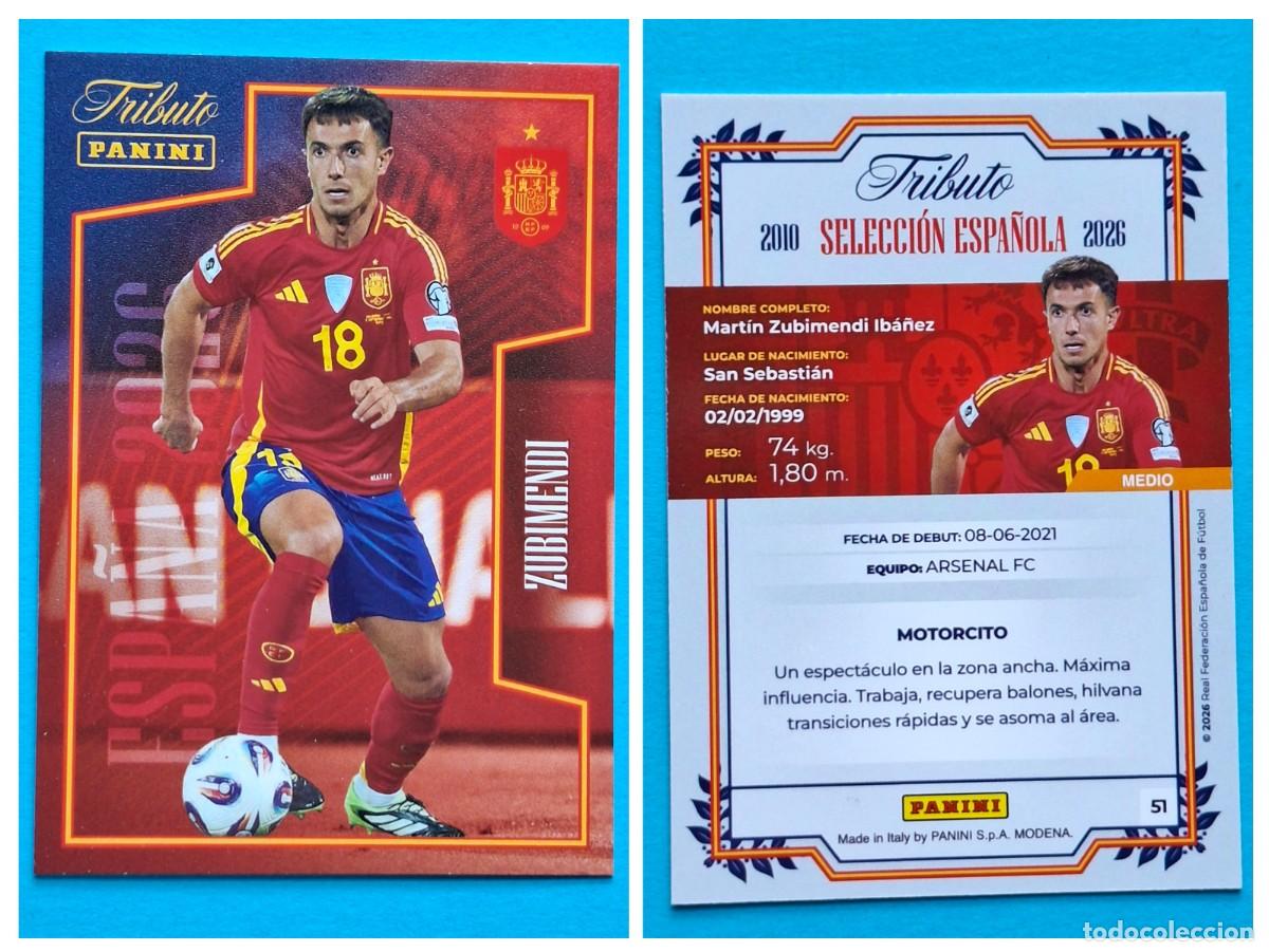 Fu&szlig;ball-Sticker: #51 ZUBIMENDI (La Roja) - TRIBUTO Selecci&oacute;n ESPA&Ntilde;OLA 2010-2026 Panini Card SPAIN