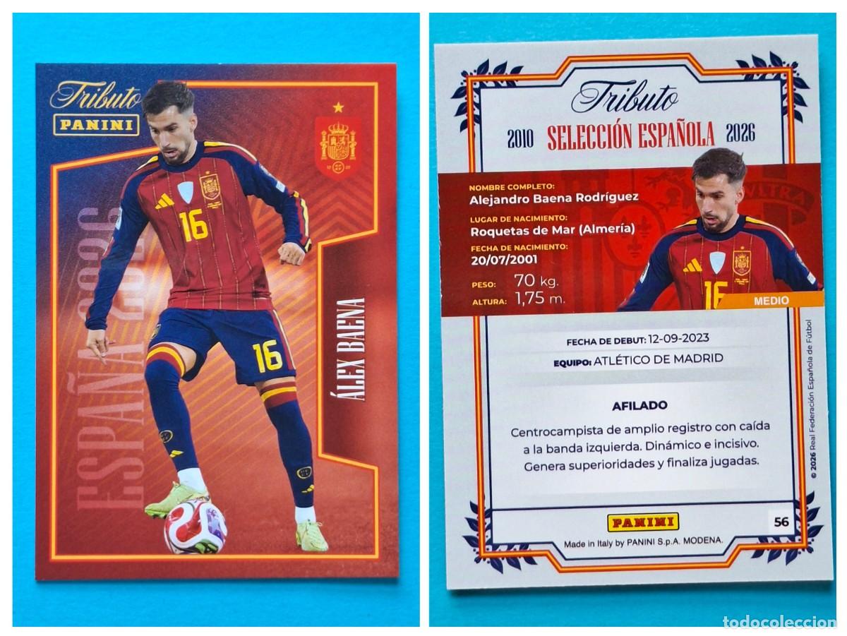 Cromos de F&uacute;tbol: #56 &Aacute;LEX BAENA (La Roja) - TRIBUTO Selecci&oacute;n ESPA&Ntilde;OLA 2010-2026 Panini Card SPAIN