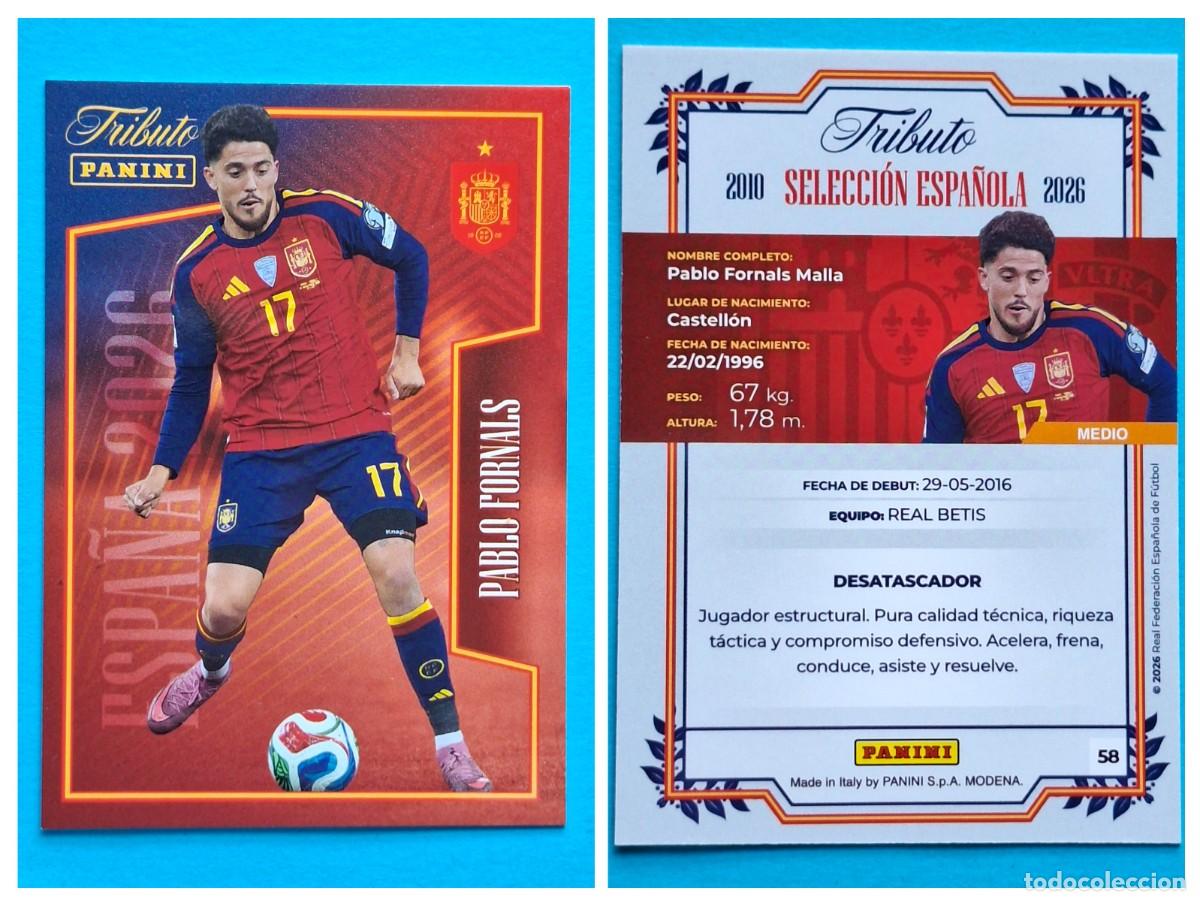 Cromos de F&uacute;tbol: #58 FORNALS (La Roja) - TRIBUTO Selecci&oacute;n ESPA&Ntilde;OLA 2010-2026 Panini Card SPAIN