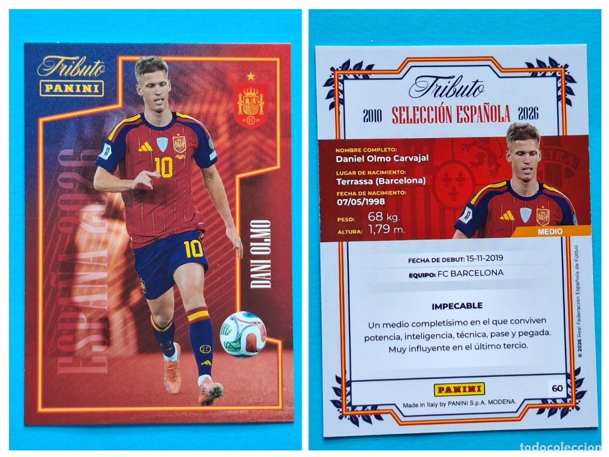 Cromos de F&uacute;tbol: #60 DANI OLMO (La Roja) - TRIBUTO Selecci&oacute;n ESPA&Ntilde;OLA 2010-2026 Panini Card SPAIN