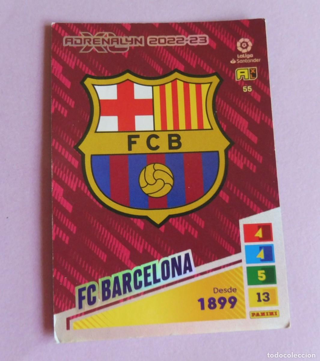 Cromos de F&uacute;tbol: CROMO PANINI ADRENALYN - LIGA SANTANDER 2022/23 - N&Uacute;M 55 - ESCUDO F.C. BARCELONA