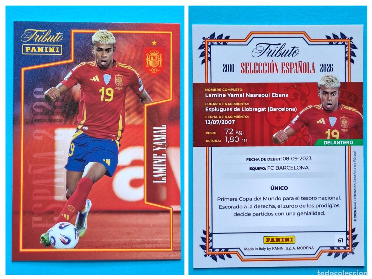 Cromos de F&uacute;tbol: #61 LAMINE YAMAL (La Roja) - TRIBUTO Selecci&oacute;n ESPA&Ntilde;OLA 2010-2026 Panini Card SPAIN