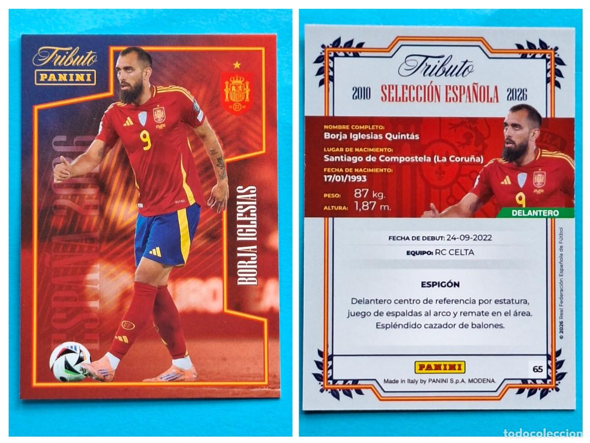 Cromos de F&uacute;tbol: #65 BORJA IGLESIAS (La Roja) - TRIBUTO Selecci&oacute;n ESPA&Ntilde;OLA 2010-2026 Panini Card SPAIN