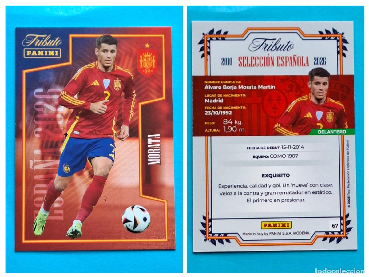 Cromos de F&uacute;tbol: #67 MORATA (La Roja) - TRIBUTO Selecci&oacute;n ESPA&Ntilde;OLA 2010-2026 Panini Card SPAIN