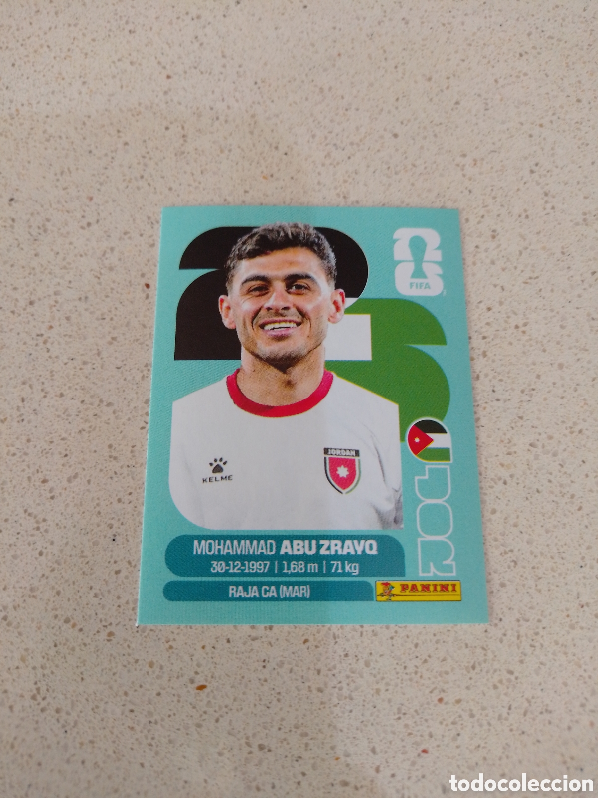 Cromos de Futebol: CROMO NUMERO 19 ABU ZRAYQ JORDANIA. MUNDIAL 2026. PANINI.