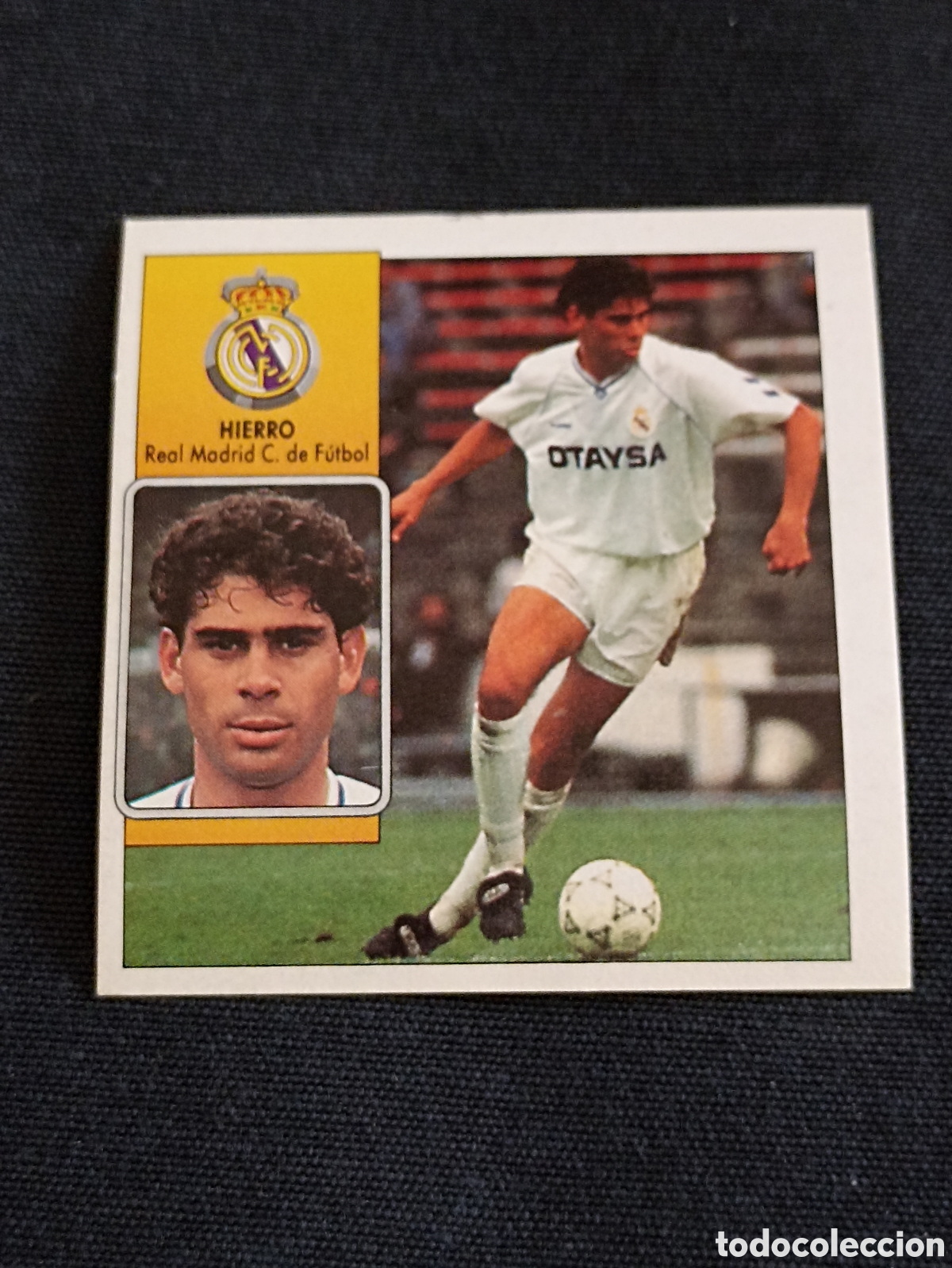 Cromos de F&uacute;tbol: Hierro ( Real Madrid ) Liga este 92-93 nunca pegado