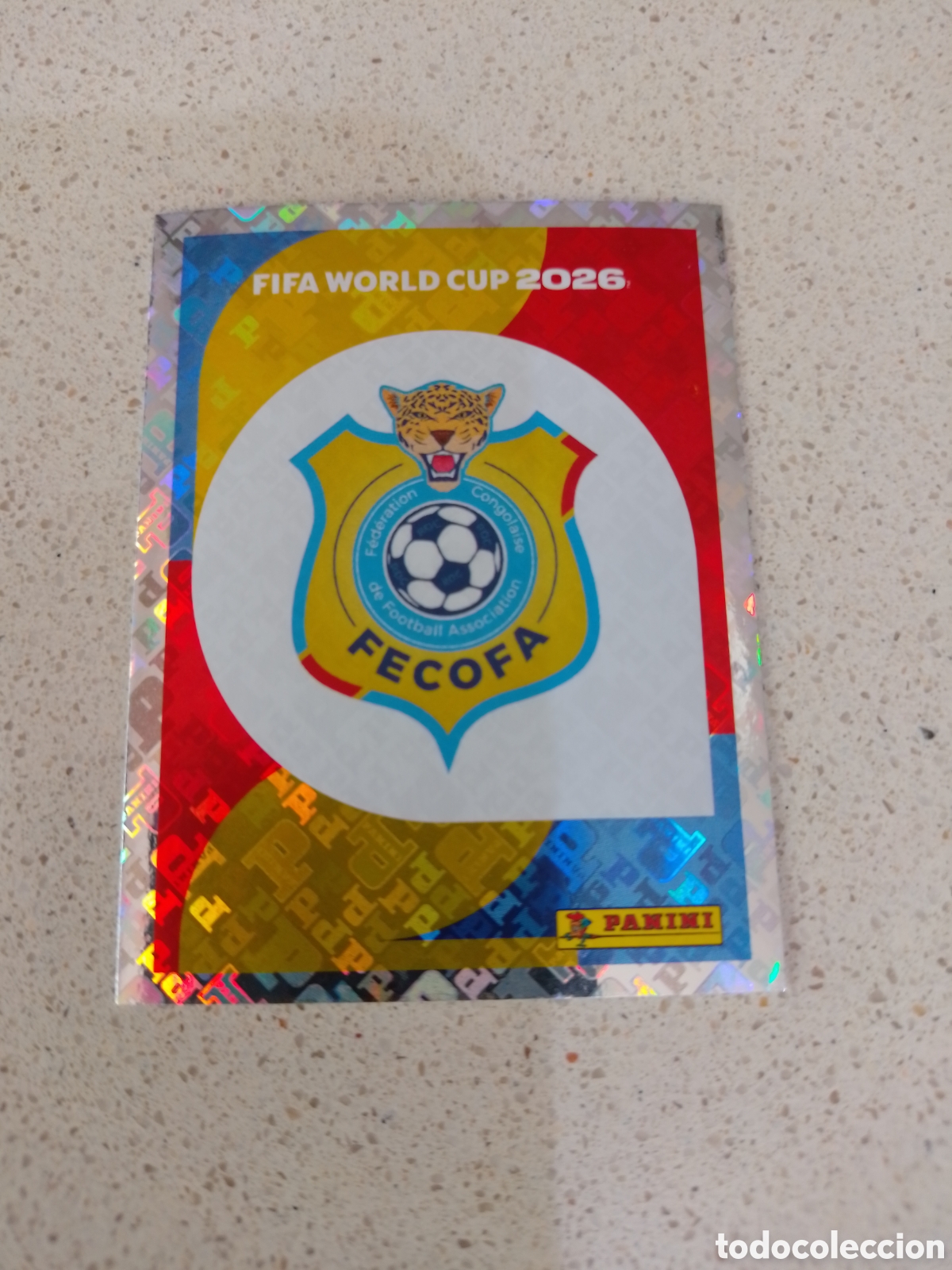 Cromos de F&uacute;tbol: CROMO NUMERO 1 ESCUDO CONGO. MUNDIAL 2026. PANINI.