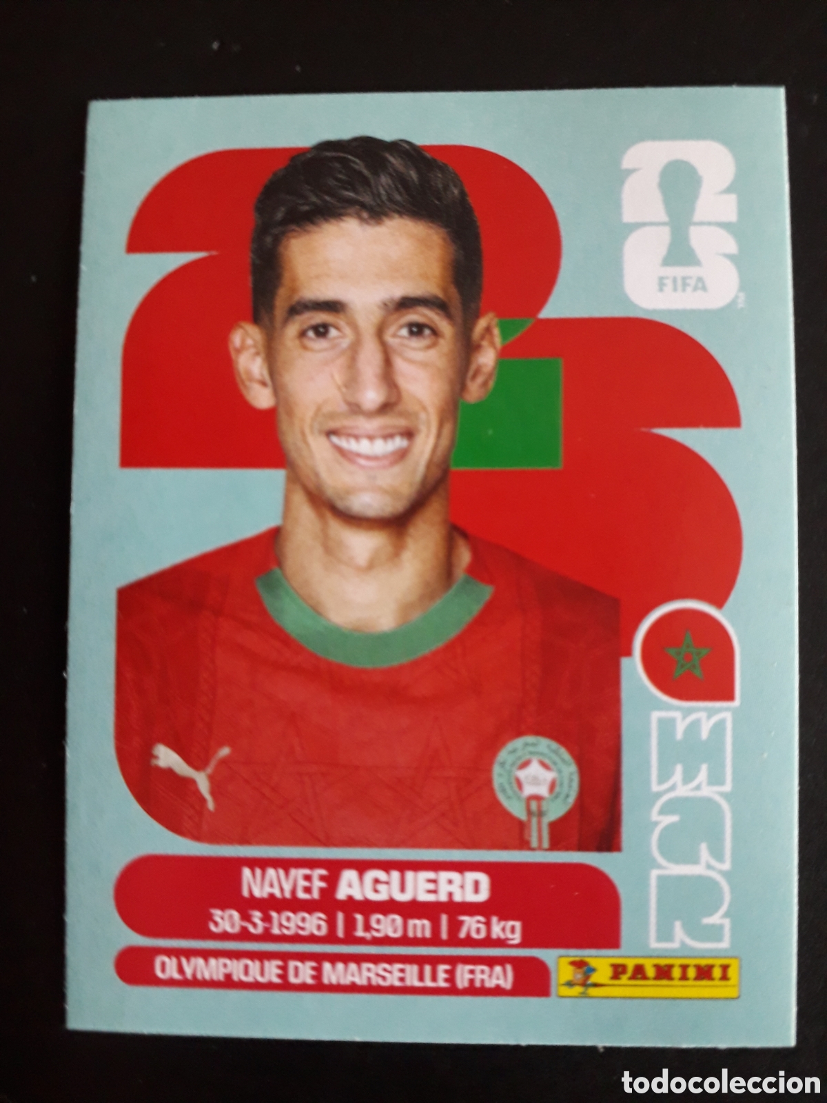 Cromos de F&uacute;tbol: AGUERD MARRUECOS MAR 6 MUNDIAL F&Uacute;TBOL 2026 FIFA WORLD CUP PANINI SIN PEGAR PEDIDO M&Iacute;NIMO 3&euro;