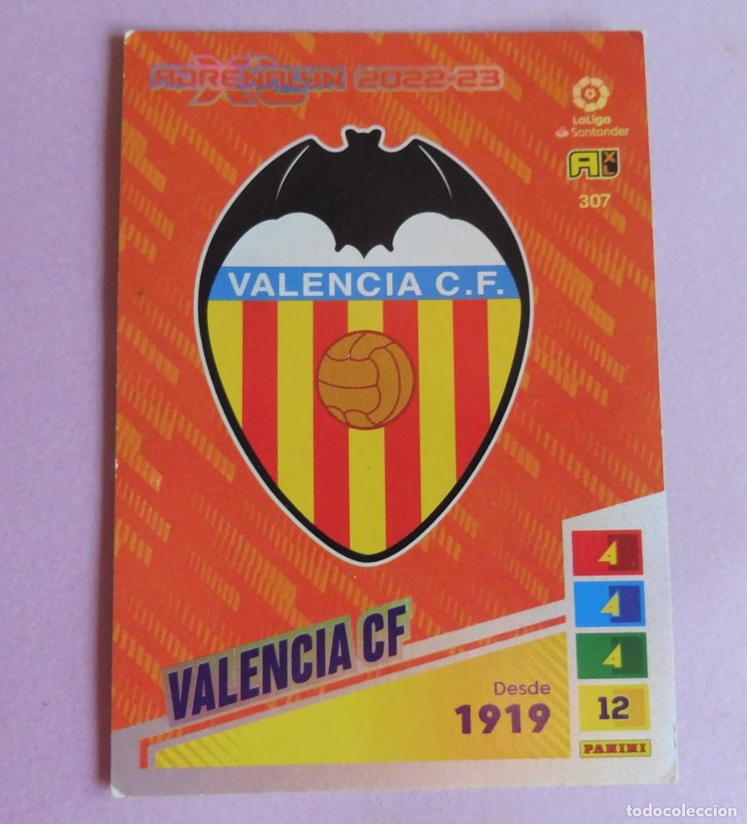 Cromos de F&uacute;tbol: CROMO PANINI ADRENALYN - LIGA SANTANDER 2022/23 - N&Uacute;M 307 - ESCUDO VALENCIA CF