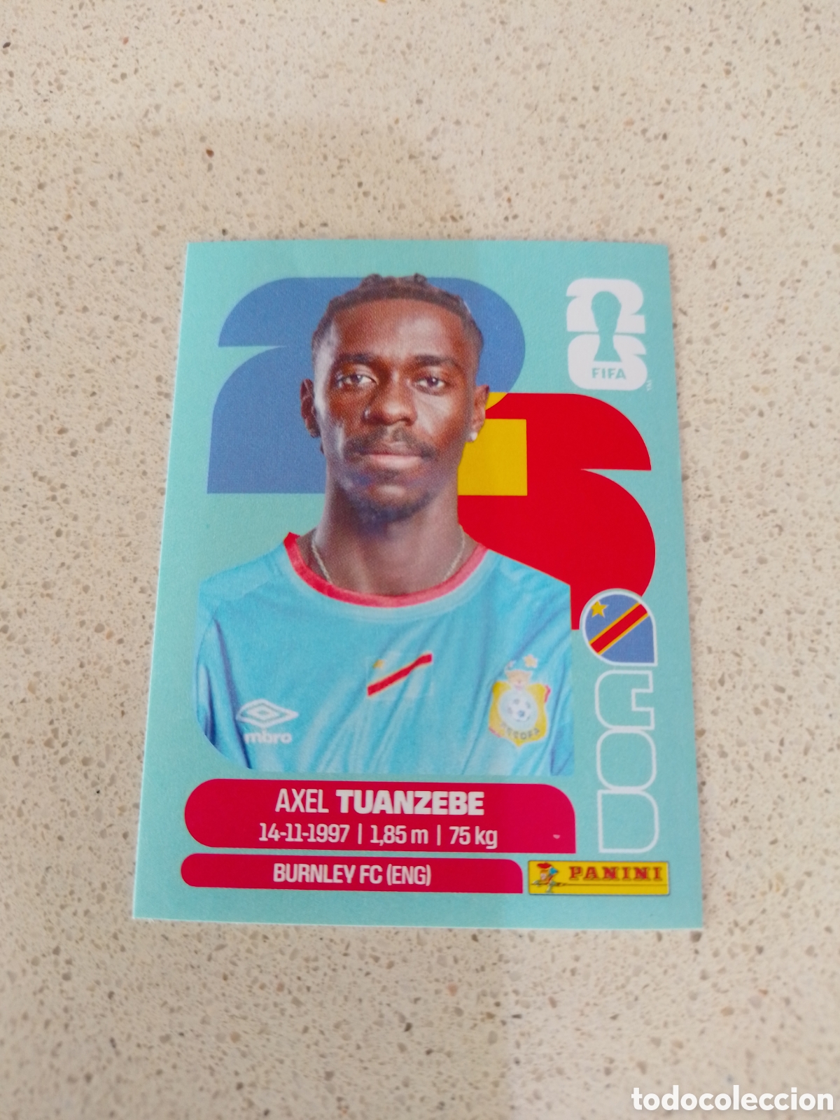 Cromos de F&uacute;tbol: CROMO NUMERO 4 TUANZEBE CONGO. MUNDIAL 2026. PANINI.