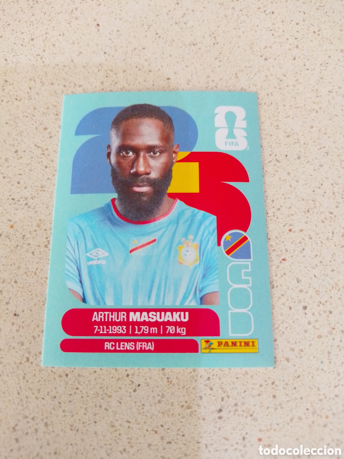 Cromos de F&uacute;tbol: CROMO NUMERO 5 MASUAKU CONGO. MUNDIAL 2026. PANINI.
