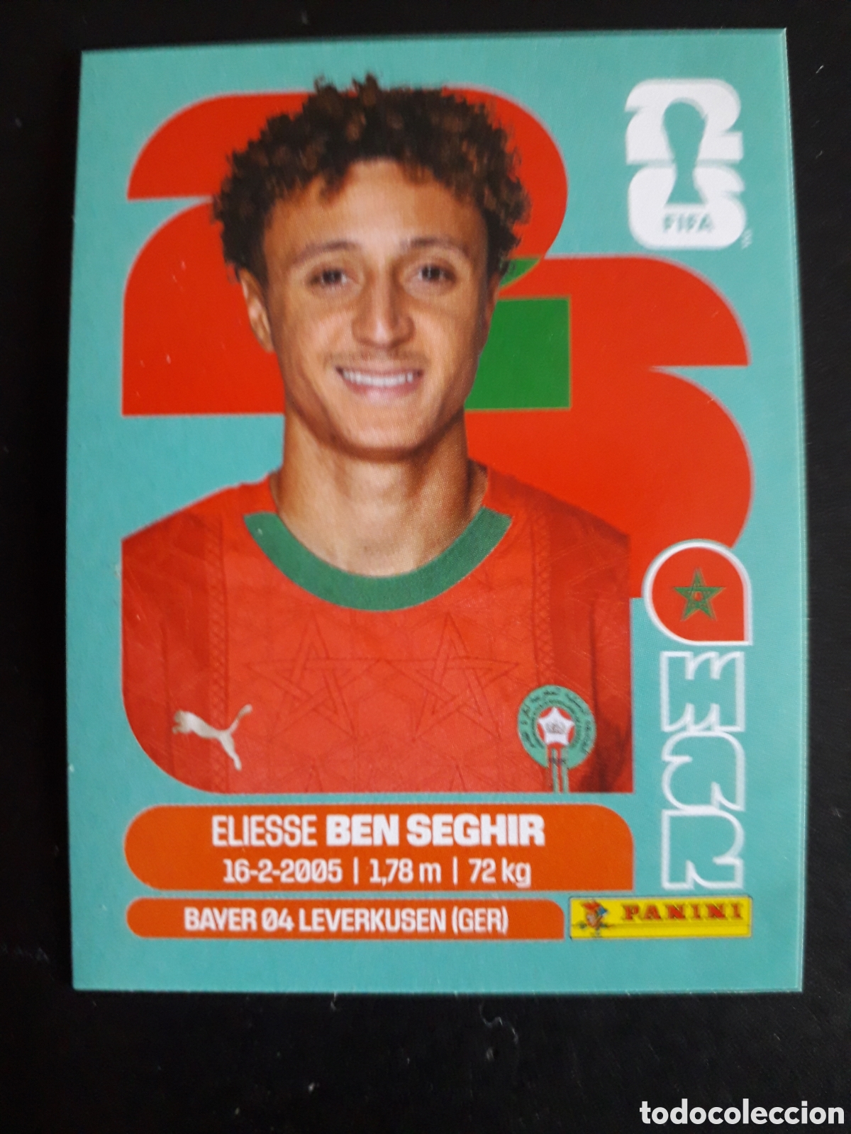 Cromos de F&uacute;tbol: BEN SEGHIR MARRUECOS MAR 12 MUNDIAL F&Uacute;TBOL 2026 FIFA WORLD CUP PANINI SIN PEGAR PEDIDO M&Iacute;NIMO 3&euro;