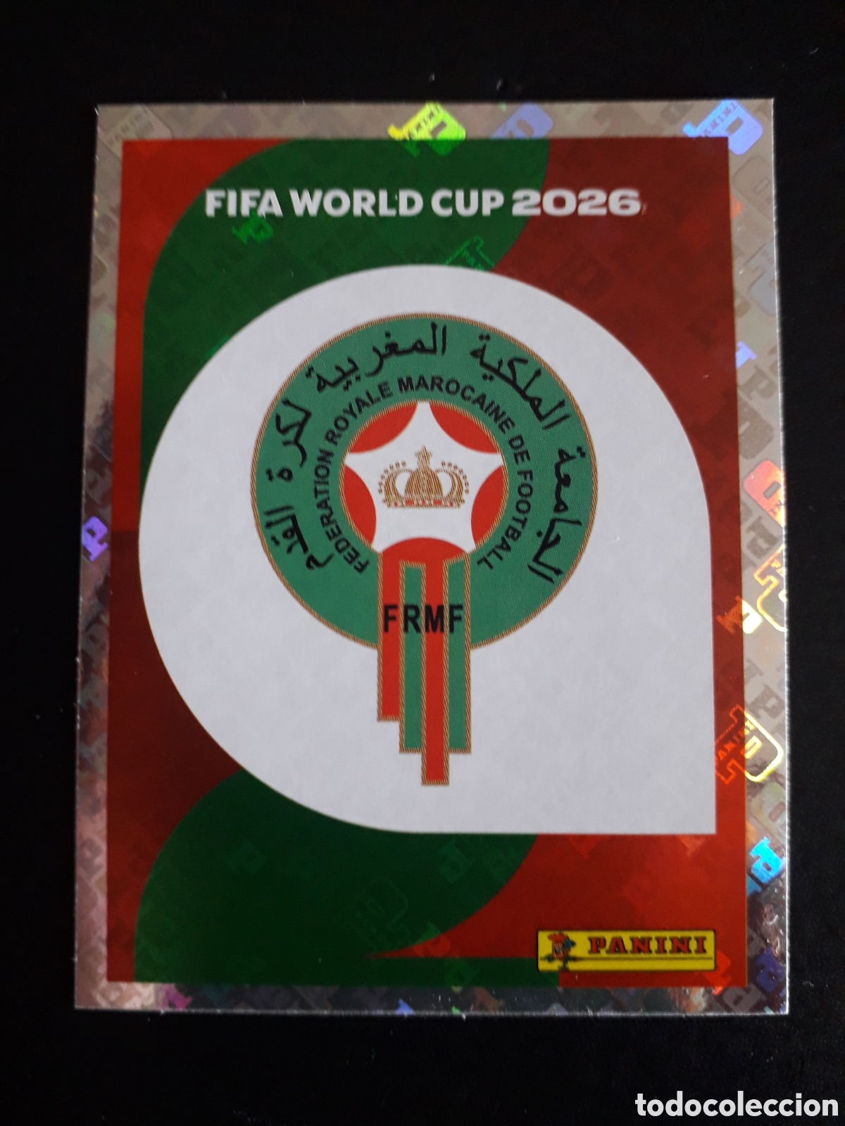 Cromos de F&uacute;tbol: ESCUDO MARRUECOS MAR 1 MUNDIAL F&Uacute;TBOL 2026 FIFA WORLD CUP PANINI SIN PEGAR PEDIDO M&Iacute;NIMO 3&euro;
