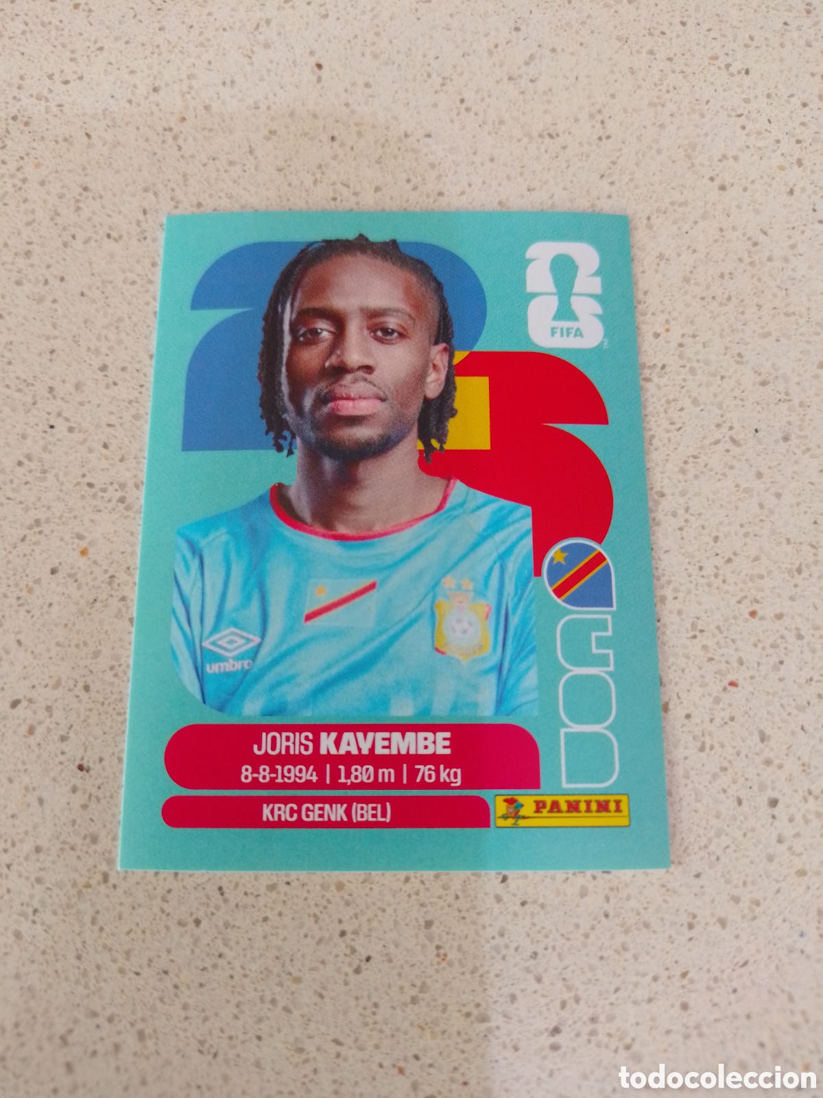 Cromos de F&uacute;tbol: CROMO NUMERO 7 KAYEMBE CONGO. MUNDIAL 2026. PANINI.