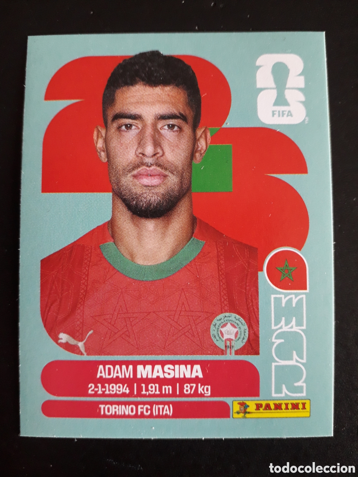 Cromos de F&uacute;tbol: MASINA MARRUECOS MAR 9 MUNDIAL F&Uacute;TBOL 2026 FIFA WORLD CUP PANINI SIN PEGAR PEDIDO M&Iacute;NIMO 3&euro;