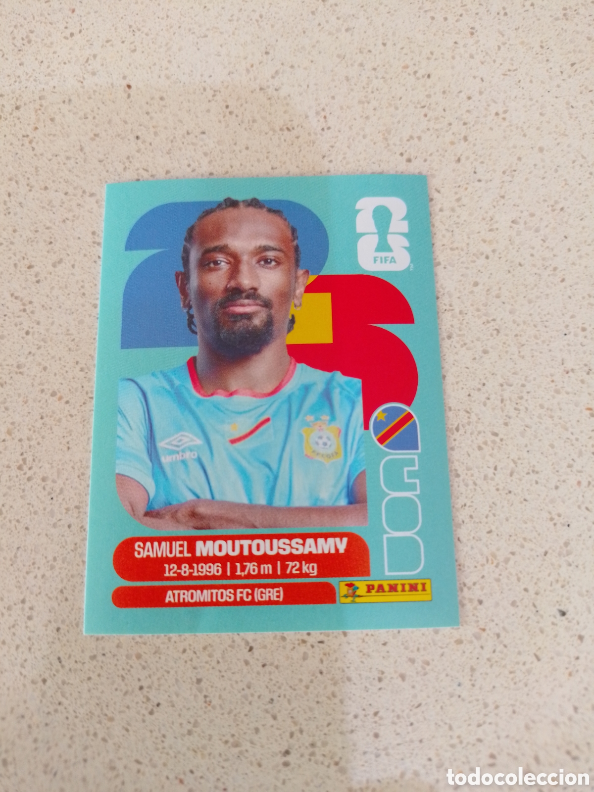 Cromos de F&uacute;tbol: CROMO NUMERO 11 MOUTOUSSAMY CONGO. MUNDIAL 2026. PANINI.