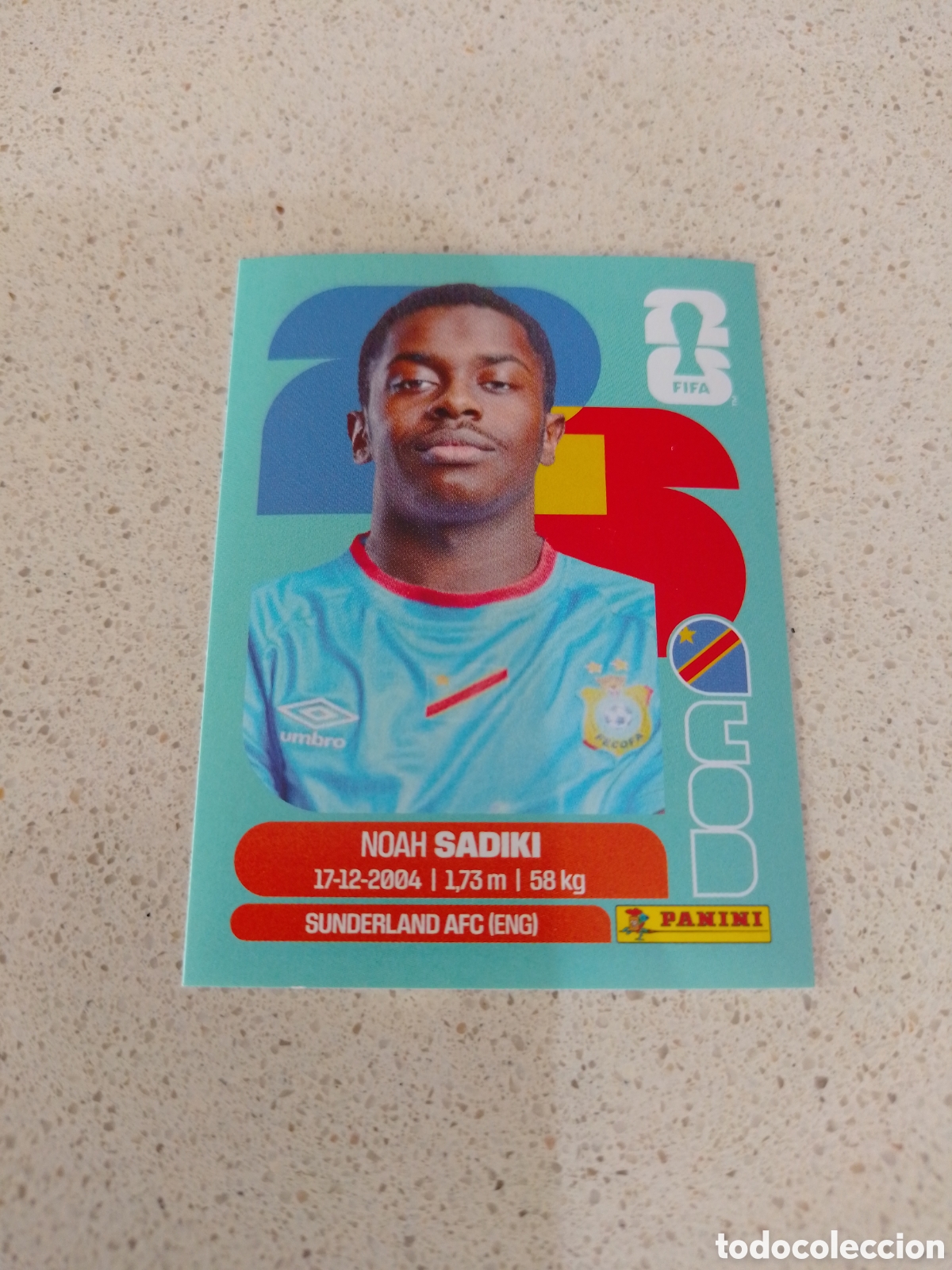Cromos de F&uacute;tbol: CROMO NUMERO 12 SADIKI CONGO. MUNDIAL 2026. PANINI.