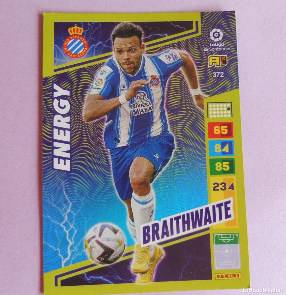 Cromos de F&uacute;tbol: CROMO PANINI ADRENALYN - LIGA SANTANDER 2022/23 - N&Uacute;M 372 - BRAITHWAITE