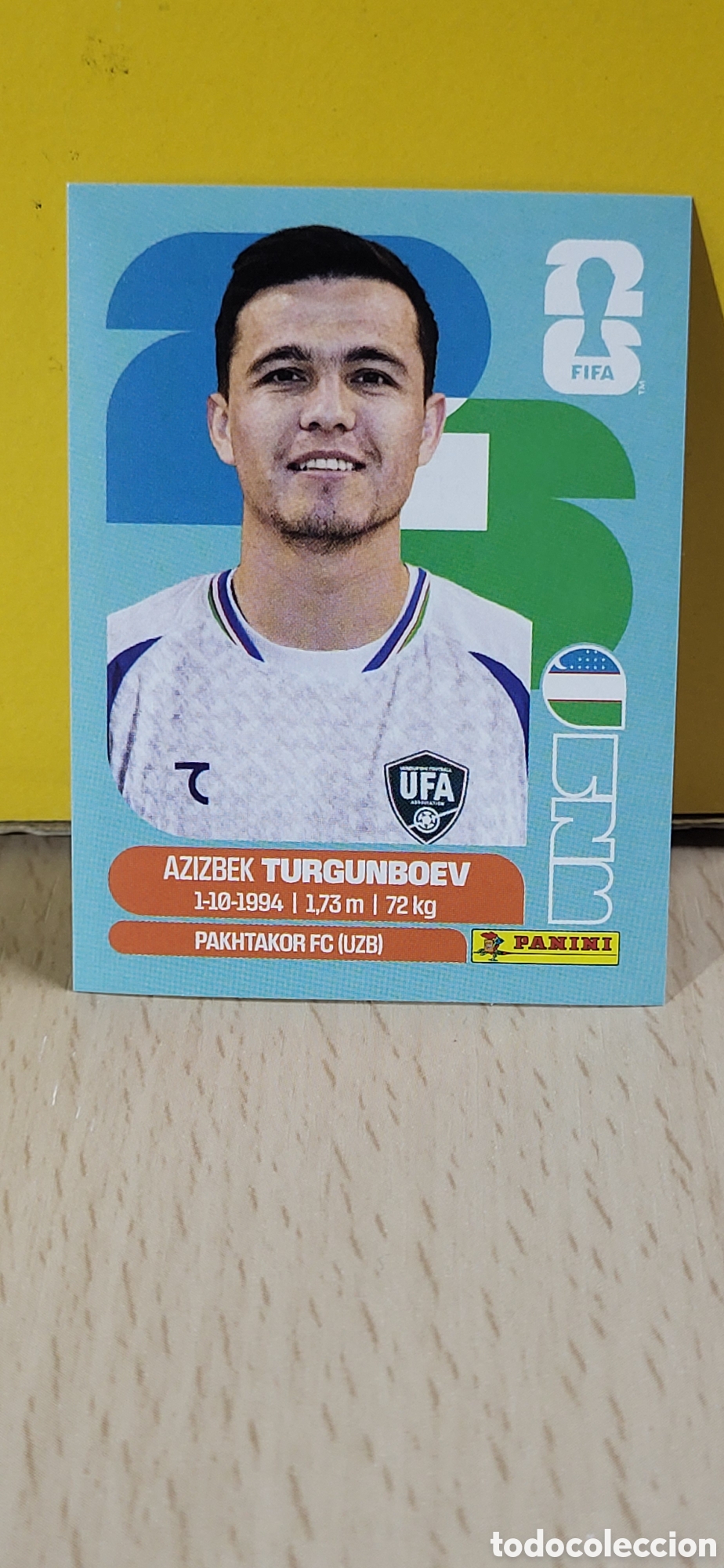 Cromos de F&uacute;tbol: TURGUNBOEV UZBEKISTAN UZB N&ordm; 14 FIFA WORLD CUP 2026 PANINI MUNDIAL FIFA WORLD CUP