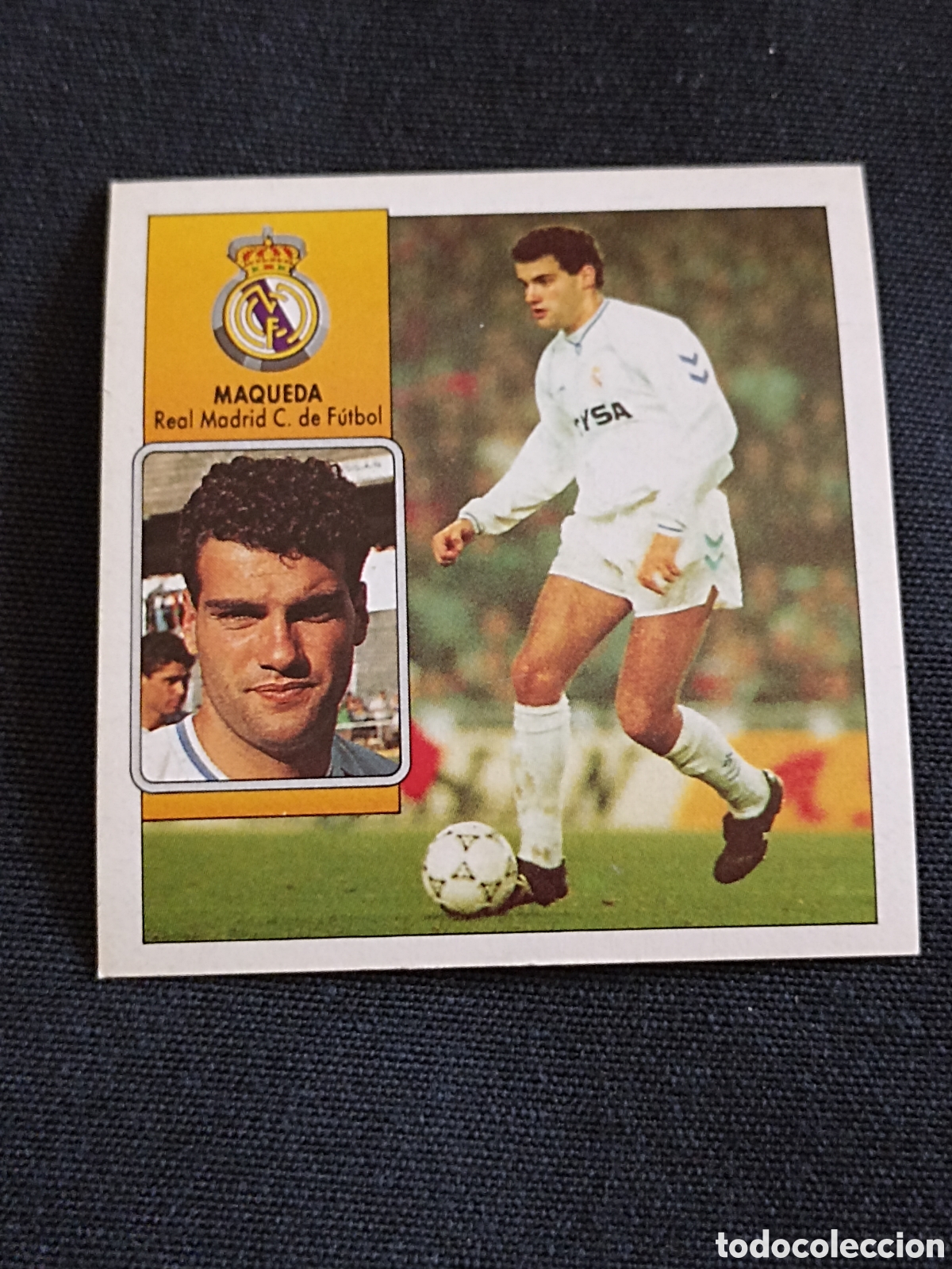 Cromos de f&uacute;tbol: Maqueda ( Real Madrid ). Liga este 92-93 . Nunca pegado
