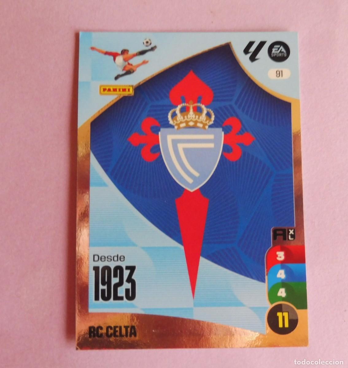 Figurine di Calcio: CROMO PANINI ADRENALYN - LIGA SANTANDER 2024/25 - N&Uacute;M 91 - ESCUDO RC. CELTA