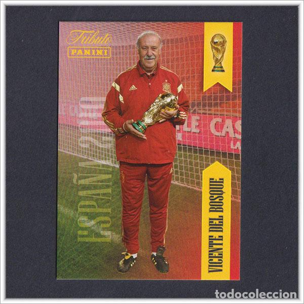 Cromos de F&uacute;tbol: TRIBUTO SELECCI&Oacute;N ESPA&Ntilde;OLA 2010 2026 PANINI VICENTE DEL BOSQUE 24 ESPA&Ntilde;A COLECCI&Oacute;N LIGA MUNDIAL