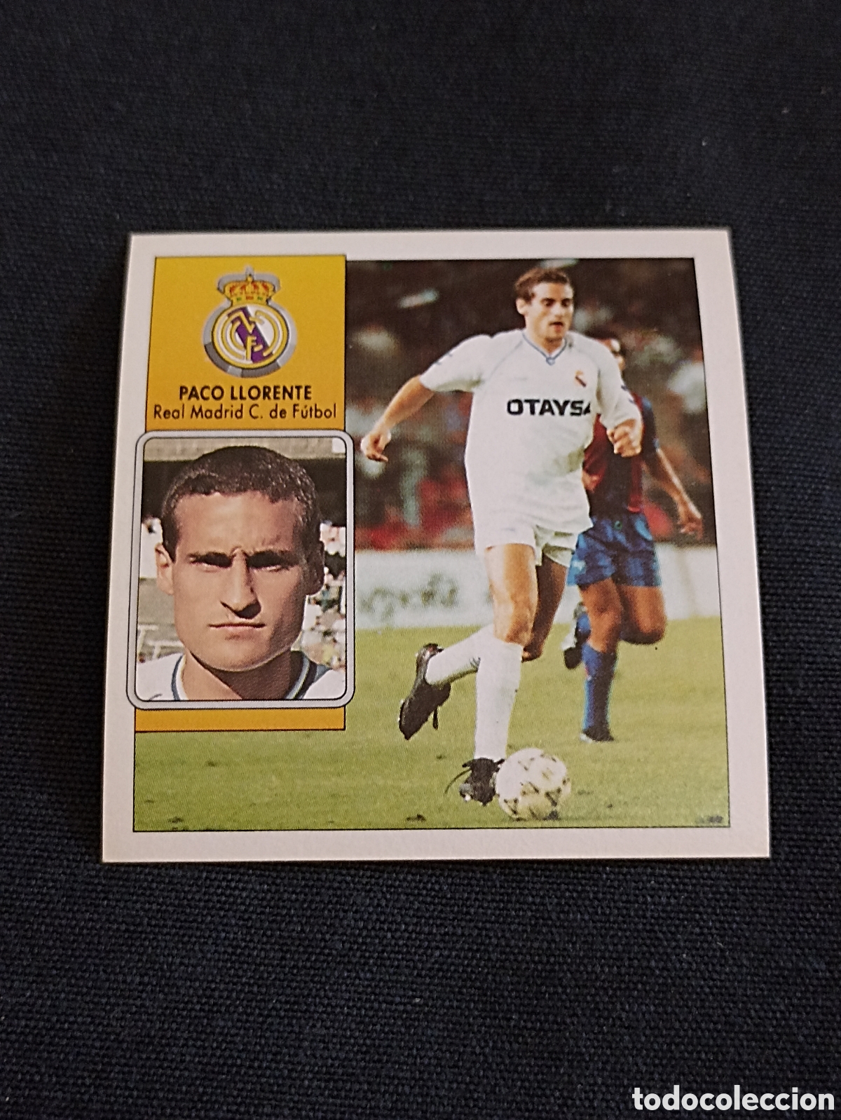 Cromos de F&uacute;tbol: Paco Llorente ( Real Madrid ). Liga este 92-93. Nunca pegado