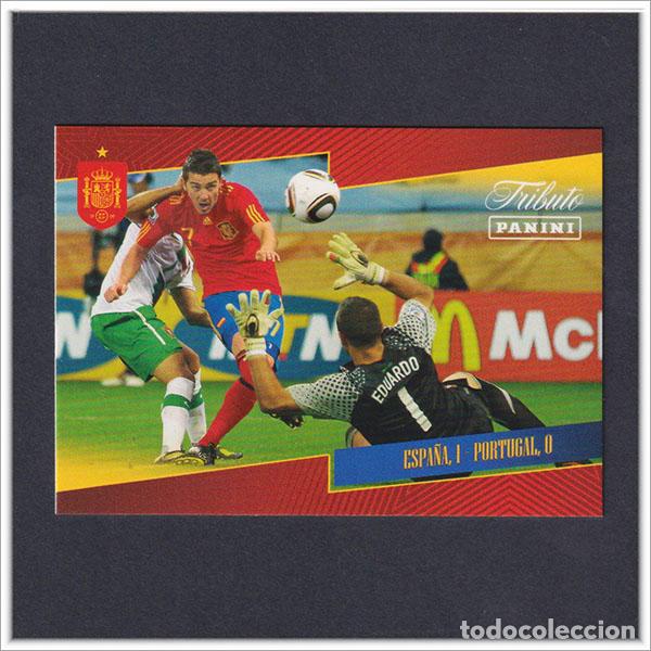 Cromos de F&uacute;tbol: TRIBUTO SELECCI&Oacute;N ESPA&Ntilde;OLA 2010 2026 PANINI DAVID VILLA 28 ESPA&Ntilde;A PORTUGAL COLECCI&Oacute;N LIGA MUNDIAL