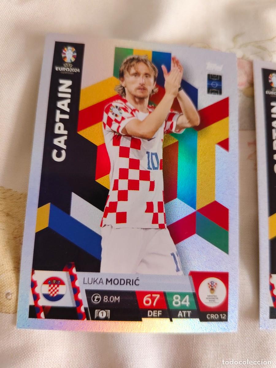 Cromos de F&uacute;tbol: CRO 12 CRO12 EURO 2024 TOPPS LUKA MODRIĆ CROACIA MATCH ATTAX 24 EUROCOPA CAPTAIN