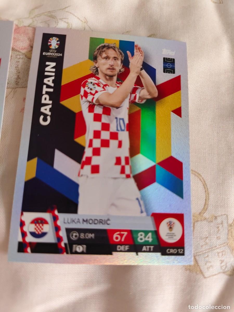 Cromos de F&uacute;tbol: CRO 12 CRO12 EURO 2024 TOPPS LUKA MODRIĆ CROACIA MATCH ATTAX 24 EUROCOPA CAPTAIN