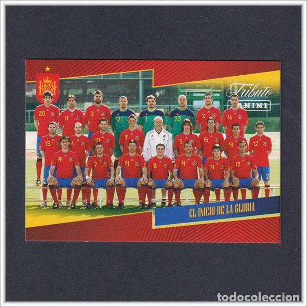 Cromos de F&uacute;tbol: TRIBUTO SELECCI&Oacute;N ESPA&Ntilde;OLA 2010 2026 PANINI INIESTA VILLA EQUIPO 32 ESPA&Ntilde;A COLECCI&Oacute;N LIGA MUNDIAL