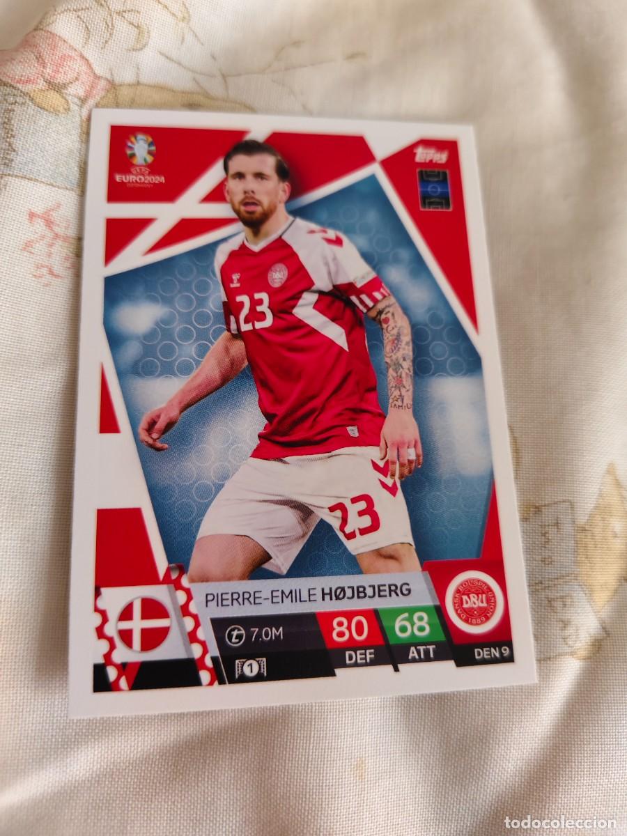 Cromos de F&uacute;tbol: DEN 9 DEN9 EURO 2024 TOPPS PIERRE-EMILE H&Oslash;JBJERG DINAMARCA MATCH ATTAX 24 EUROCOPA
