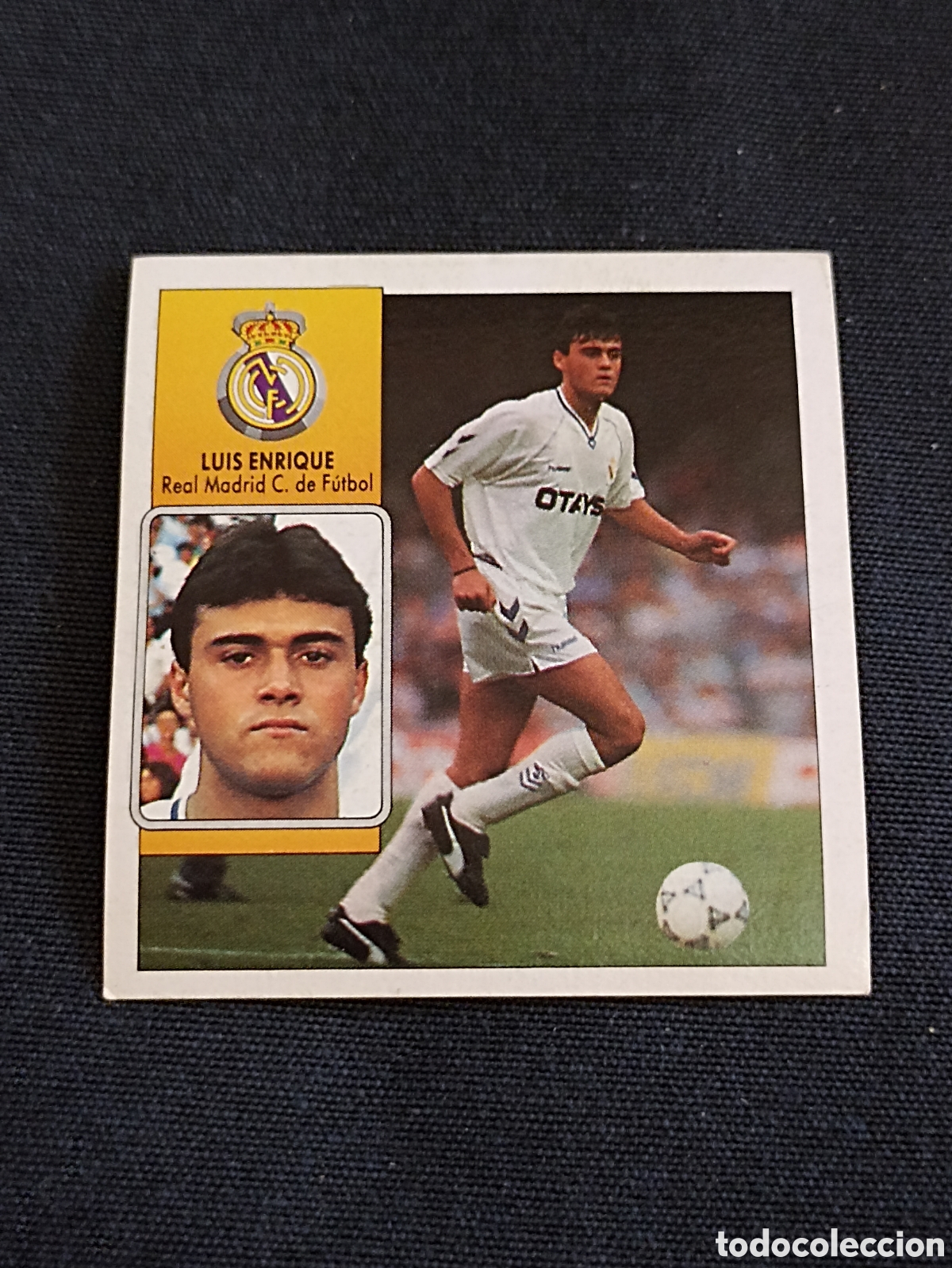 Cromos de F&uacute;tbol: Luis Enrique ( Real Madrid ). Liga este 92-93 . Nunca pegado