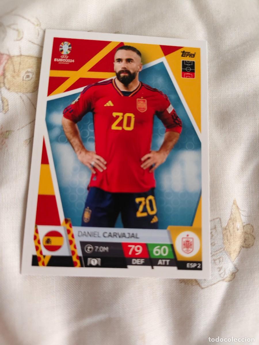 Cartes &agrave; collectionner de Football: ESP 2 ESP2 EURO 2024 TOPPS DANIEL CARVAJAL ESPA&Ntilde;A MATCH ATTAX 24 EUROCOPA