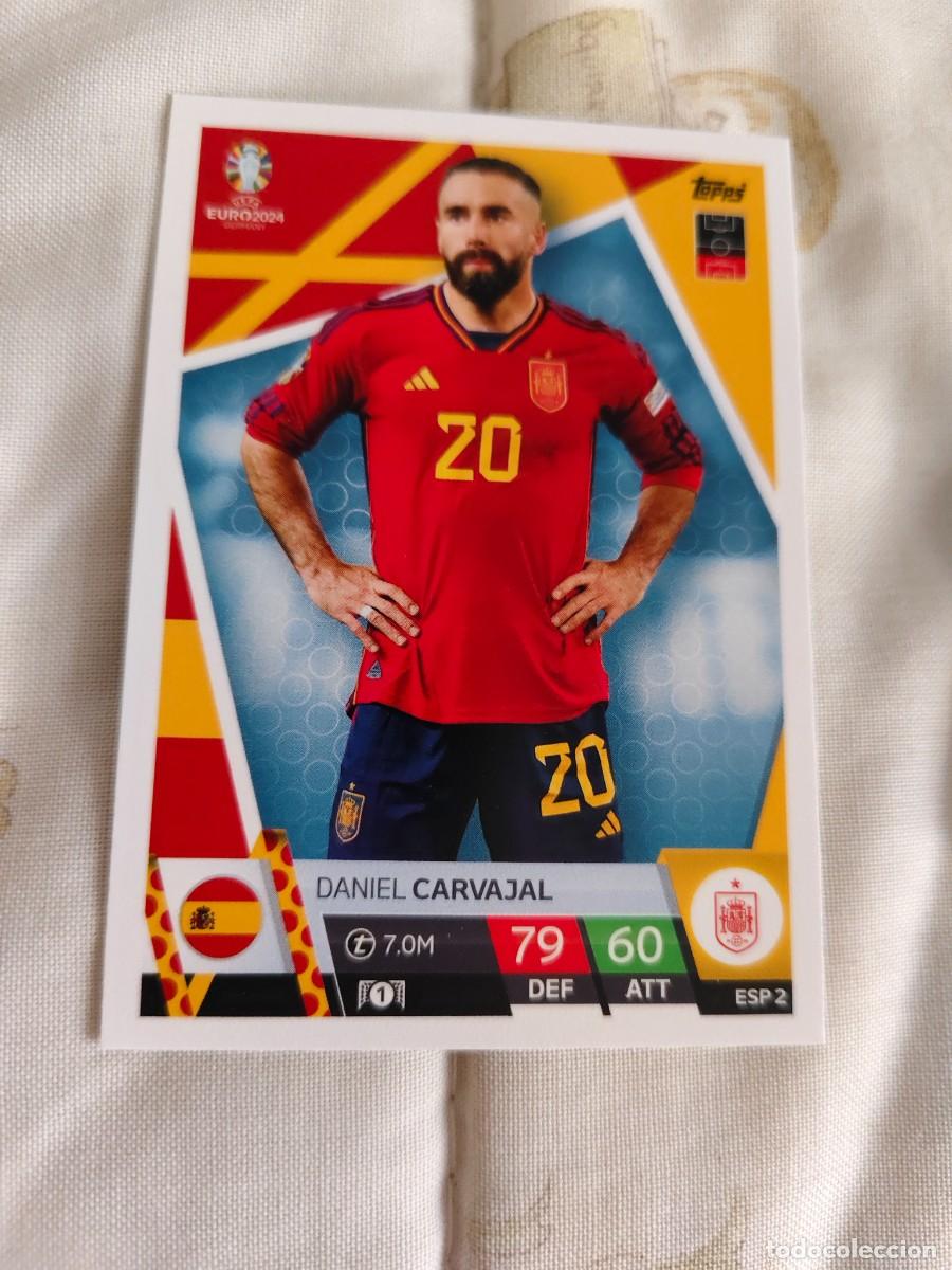 Cartes &agrave; collectionner de Football: ESP 2 ESP2 EURO 2024 TOPPS DANIEL CARVAJAL ESPA&Ntilde;A MATCH ATTAX 24 EUROCOPA