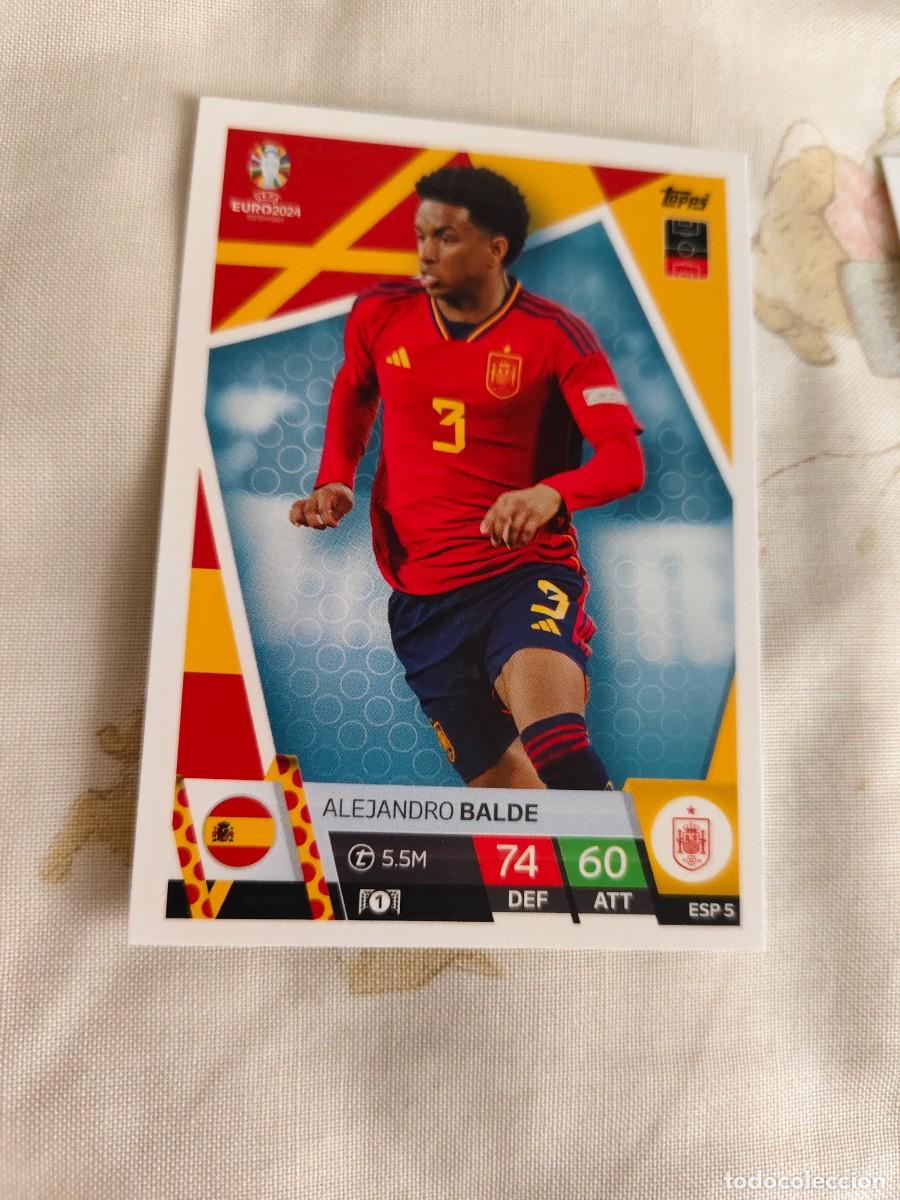 Cromos de F&uacute;tbol: ESP 5 ESP5 EURO 2024 TOPPS ALEJANDRO BALDE ESPA&Ntilde;A MATCH ATTAX 24 EUROCOPA