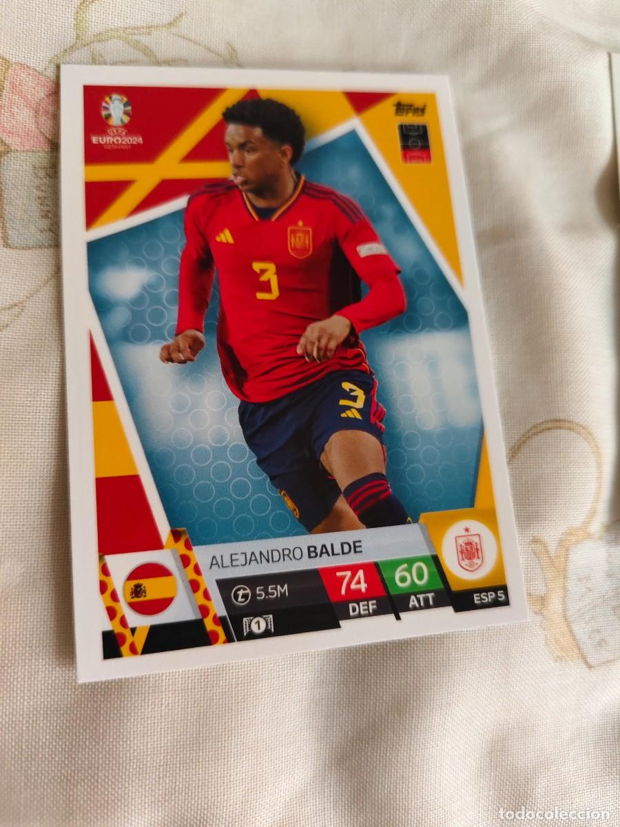 Cromos de F&uacute;tbol: ESP 5 ESP5 EURO 2024 TOPPS ALEJANDRO BALDE ESPA&Ntilde;A MATCH ATTAX 24 EUROCOPA
