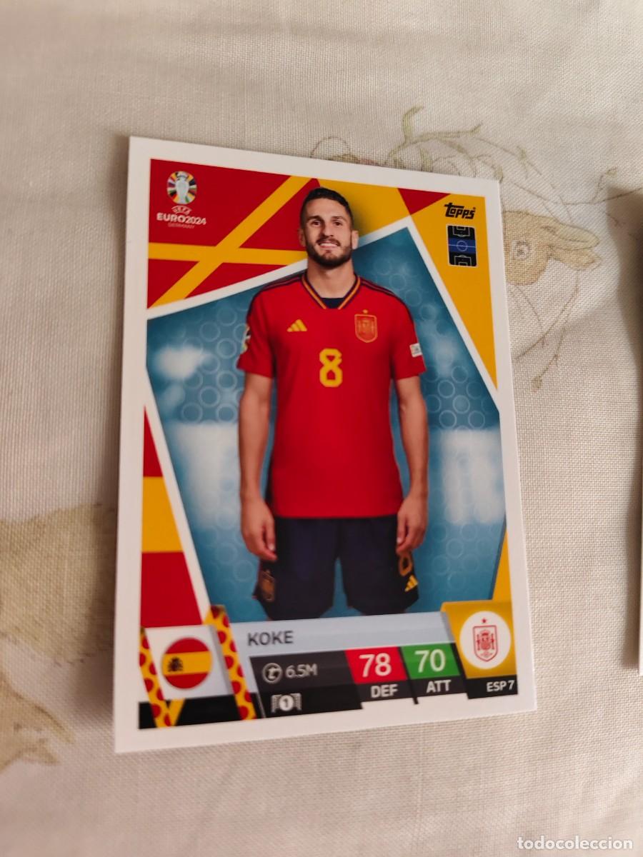 Cromos de F&uacute;tbol: ESP 7 ESP7 EURO 2024 TOPPS KOKE ESPA&Ntilde;A MATCH ATTAX 24 EUROCOPA