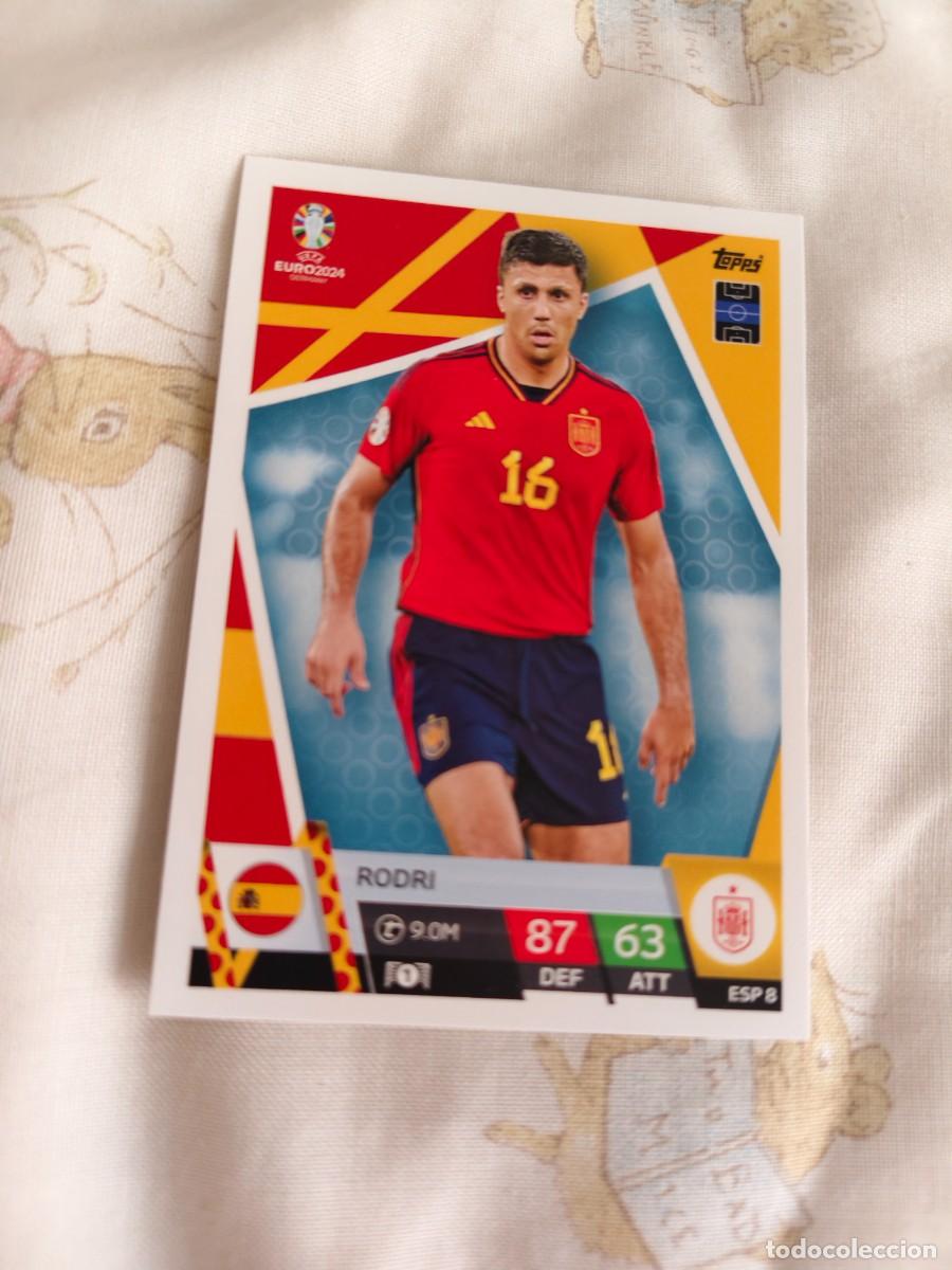 Cromos de f&uacute;tbol: ESP 8 ESP8 EURO 2024 TOPPS RODRI ESPA&Ntilde;A MATCH ATTAX 24 EUROCOPA