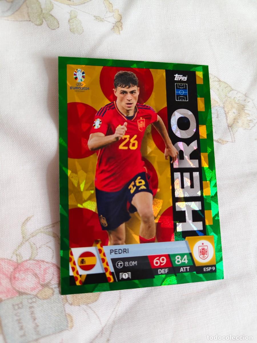 Figurine di Calcio: ESP 9 ESP9 EURO 2024 TOPPS PEDRI ESPA&Ntilde;A PARALELA VERDE MATCH ATTAX 24 EUROCOPA HERO