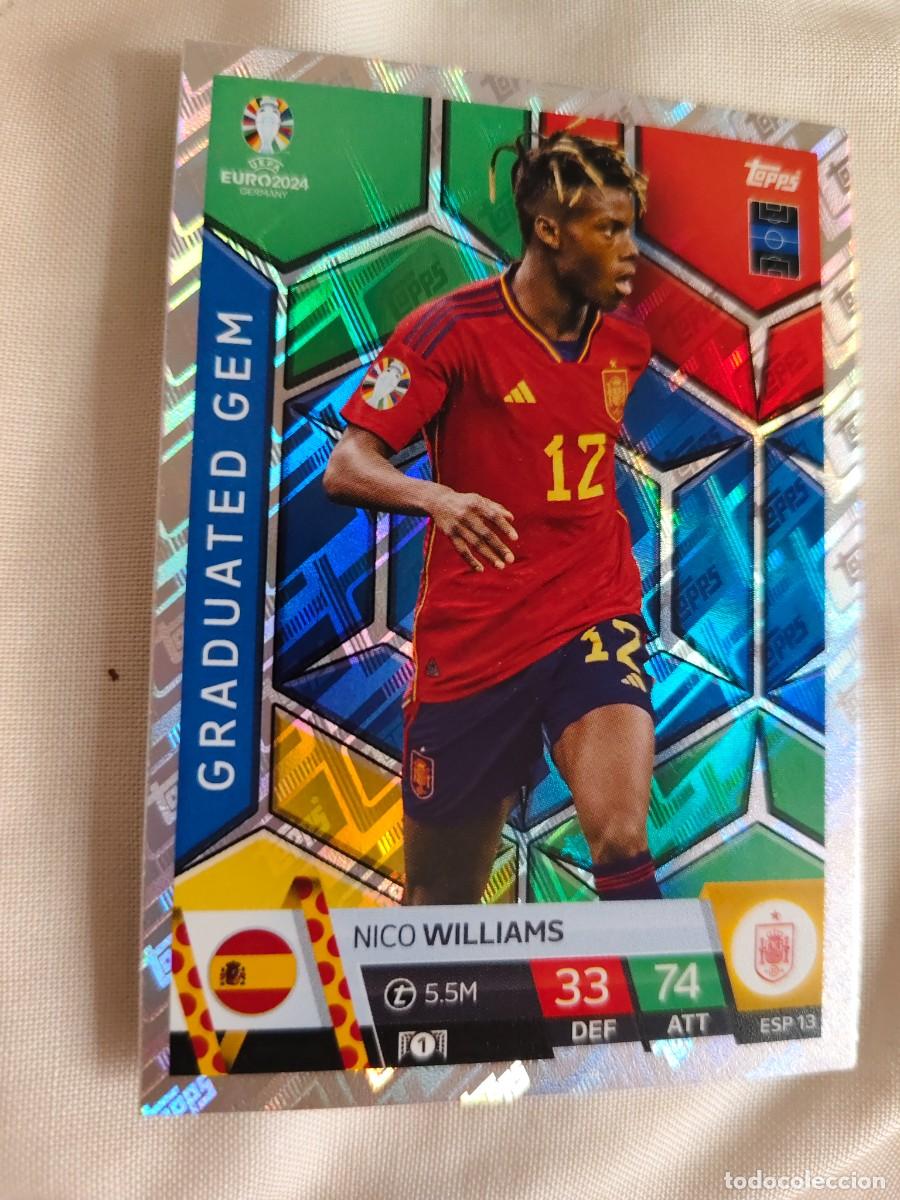 Figurine di Calcio: ESP 13 ESP13 EURO 2024 TOPPS NICO WILLIAMS ESPA&Ntilde;A MATCH ATTAX 24 EUROCOPA GRADUATED GEM