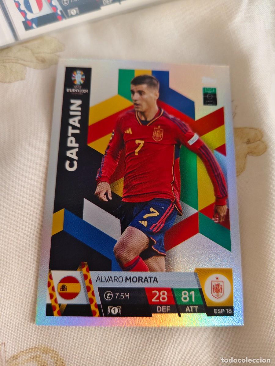 Figurine di Calcio: ESP 18 ESP18 EURO 2024 TOPPS &Aacute;LVARO MORATA ESPA&Ntilde;A MATCH ATTAX 24 EUROCOPA CAPTAIN
